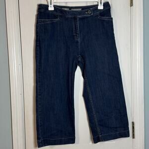 J Jill Women’s Stretch Genuine Fit Below Waist Jean Capris, Cotton/Spandex, 8